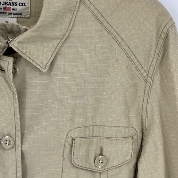 Ralph Lauren Polo Jeans Co. Beige Ripstop Button-Up Utility Jacket - Picture 3 of 15